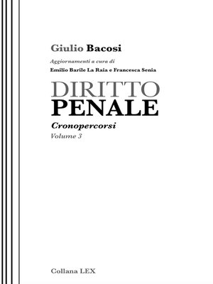 cover image of DIRITTO PENALE--Cronopercorsi--Volume 3